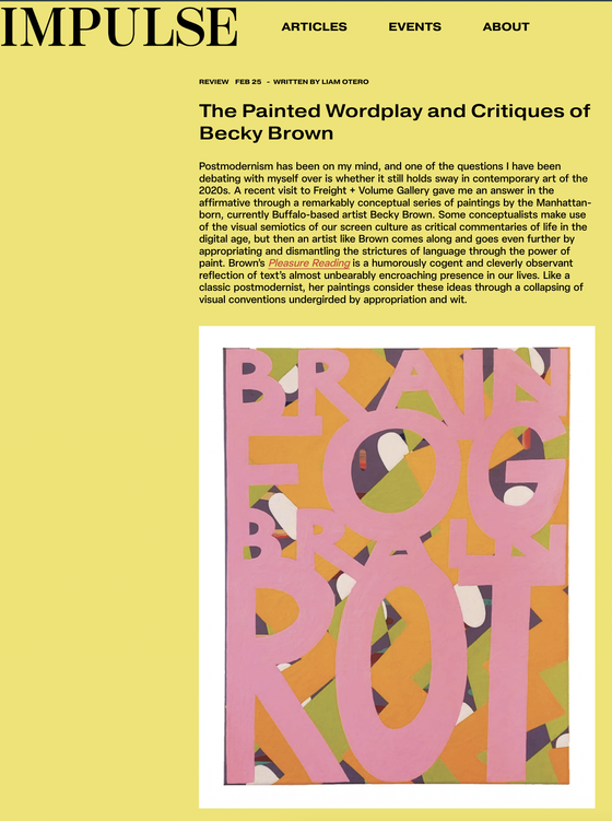 The Painted Wordplay and Critiques of Becky Brown