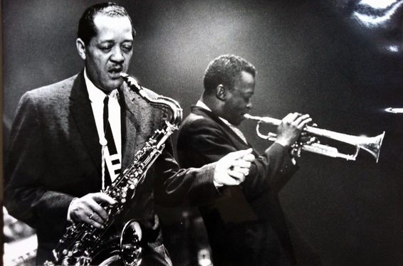 Lester Young & Miles Davis, 1956
