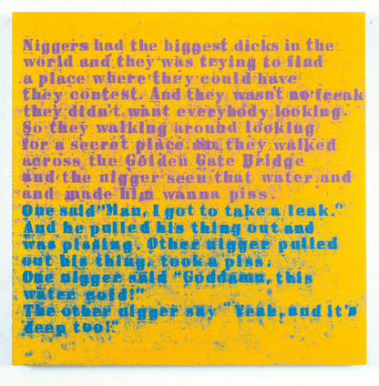 Glenn Ligon, Mudbone (Liar) #3, 2004