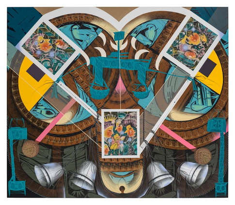 Lari Pittman, Thought-form Of Overlapping Sounds Of Arrival, Conception And Destination, 2012