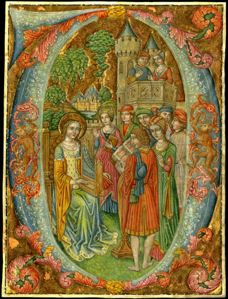 The Spanish Forger, St. Cecilia Playing Music in a Courtly Gathering