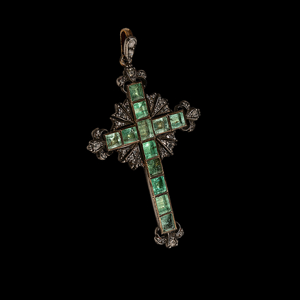 Cross Pendant with Emeralds , Probably Spain, late 18th – early 19th century