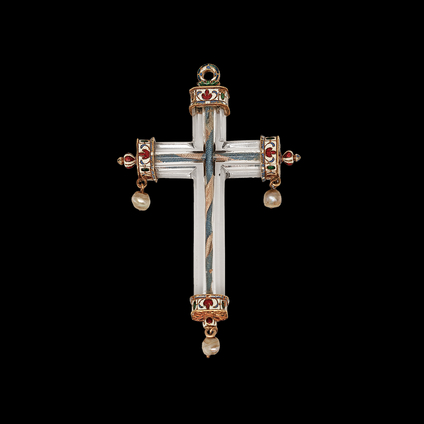 Rock Crystal Cross Pendant , Probably Spain, 17th century