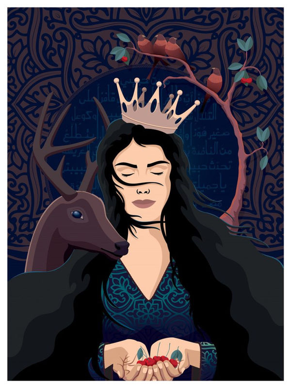 Fares Cachoux The Karaz queen, 2022 Digigraphie on Hahnemuhle art paper,305 gm2 60 x 80 cm Limited edition of 8 pieces