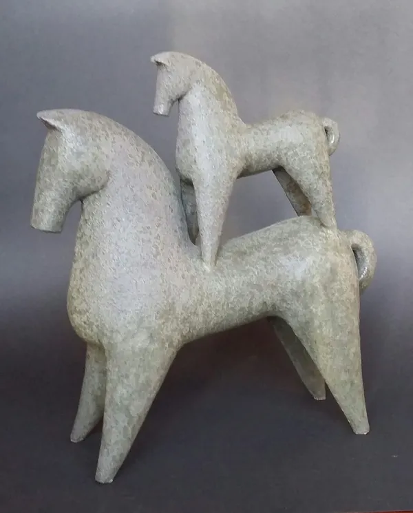 Zahed Taj Eddin Motherhood, 2024 Stoneware Ceramic, glaze 32 x 10 cm