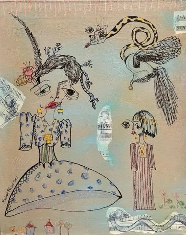 Meshail Faisal Memories Collection, 2017 Acrylic on canvas 50 x 40 cm