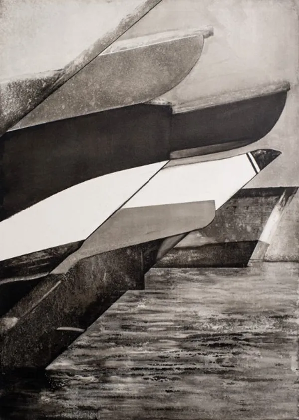 Ismail Al-Rifai Coastal Series 5, 2023 Acrylic on canvas 140 x 100 cm