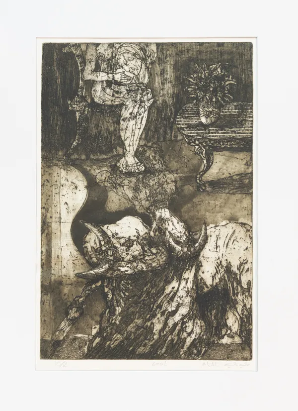 Ali Ali Untitled , 2001 Etching on paper 81 x 34 cm 2 of 10
