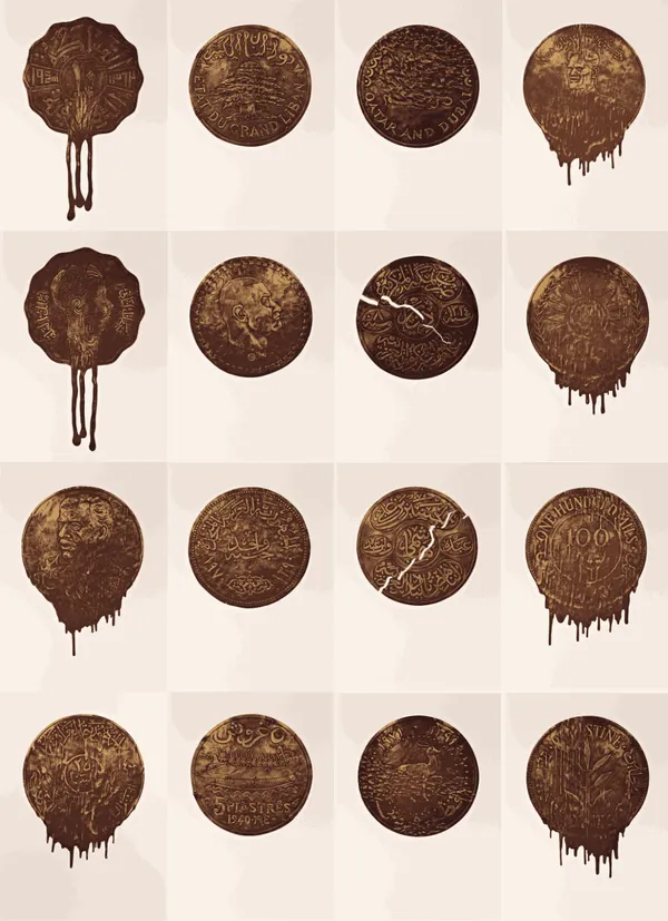 Ahmed Albahrani Flip a coin, 2018 Printed on acid free and archival Bockingford Watercolor paper 76 x 56 cm print paper size 78 x 58 cm portfolio folder size 5 of 20