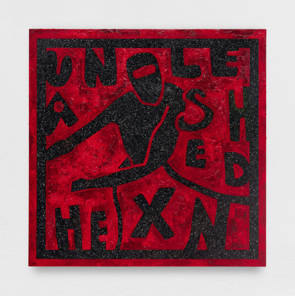 Julien Creuzet, our perceivable universe, our glassy eyes, how many stars, how many grains of rice to get lost at the speed of light, the time of a breath on an empty stomach, let us remain lying down. (unleashed hex(n), hex(e)n), 2025
