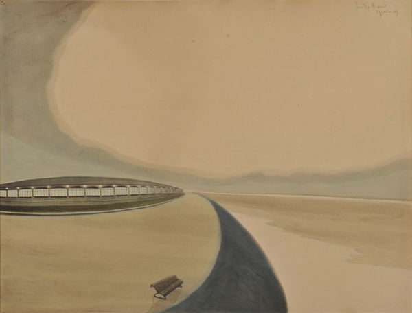 Léon Spilliaert, La digue et Kursaal (Ostende), 1909