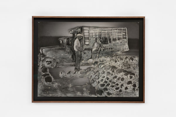 Paulo Nazareth, Watermellon for sale, from the whiteness etnographie or white circle - soth america series, 2022