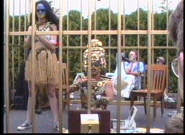 Coco Fusco, The Couple in the Cage: Guatinaui Odyssey, 1993