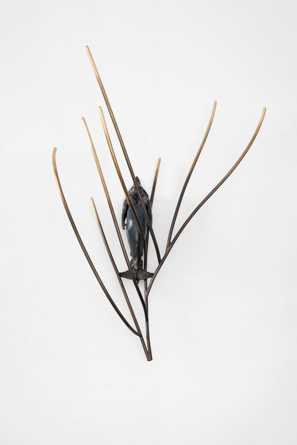 Julien Creuzet, Attila cataracte, ta source aux pieds, des pitons verts, finira dans la grande mer, gouffre bleu, nous nous noyâmes, dans les larmes marées, de la lune, Door Knocker & Moretto, Lamentin, 2024