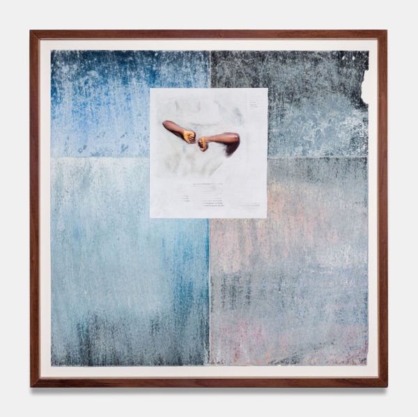 Julien Creuzet, Nos diables rouges, nos dérives commotions, Sa zyé pa wè tchè pa fè mal. (oubli et chemin bleu, avant-bras, poing), 2025