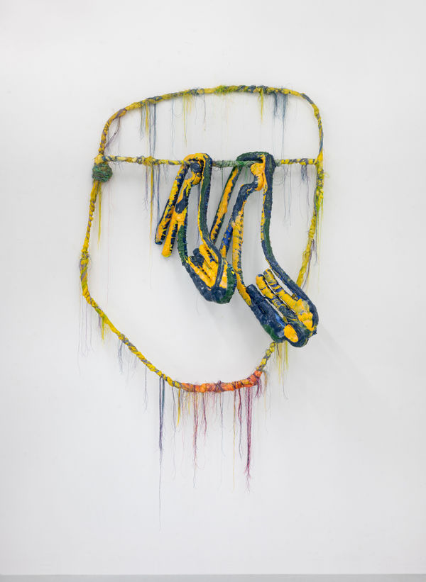 Julien Creuzet, slow patience, tired tenderness path under the milky voice, we waited for each other left hand in right hand what should we wait in the hollow of the palm (mon ami Wifredo), 2023