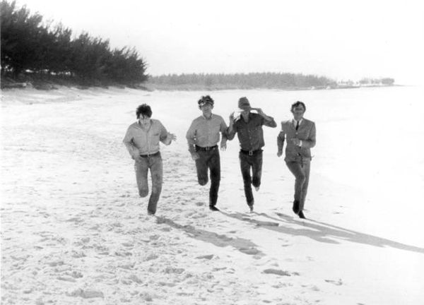 Robert Freeman, Beatles on Paradise Beach. One of the last shots from the filming of “Help” in the Bahamas., 1965