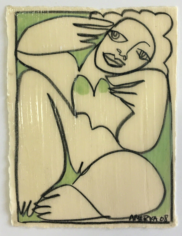 America Martin, Woman with Green, 2008