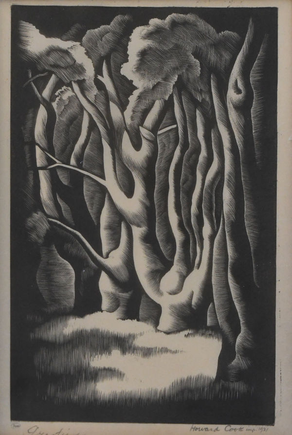 Howard Norton Cook, Wood Interior, 1931
