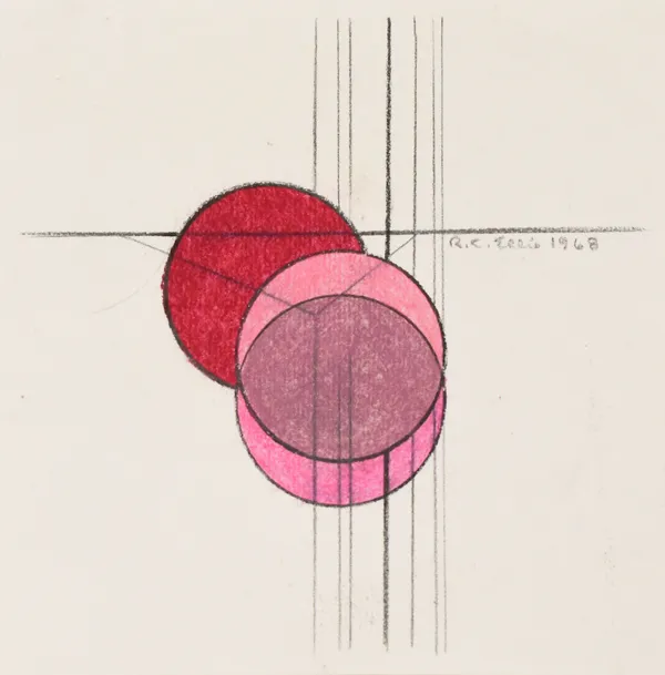 Robert C. Ellis, Untitled (Pink Circles), 1968