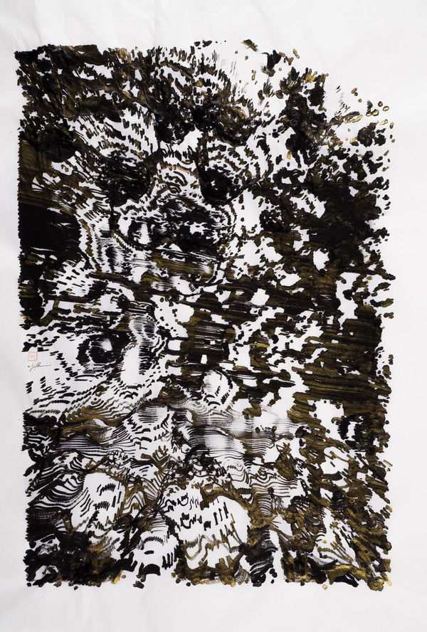 Victor Wong & A.I. Gemini 黃宏達、A.I. Gemini, Far Side of the Moon 0009《月球背面 0009》, 2019