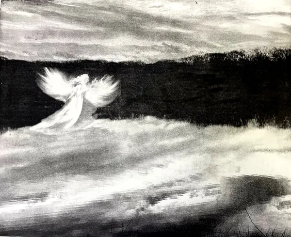 Laurie Dolphin, ANGEL ON LAKE, 2020