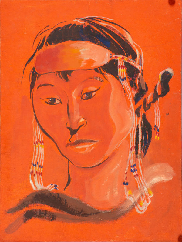 James Houston, Untitled (Kivalliq Woman in Red), ca. 1956