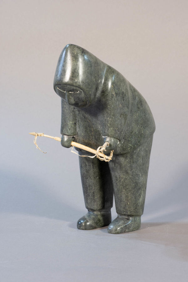 Isa Oomayoualook, Inuk at Seal Hole / Chasseur, ca. 1965