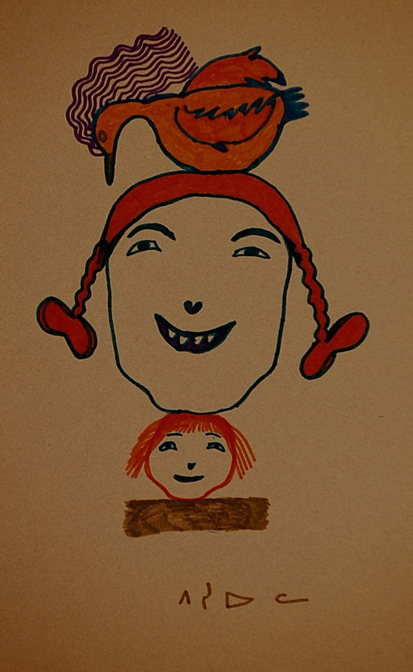 Pitseolak Ashoona, Composition, ca. 1970