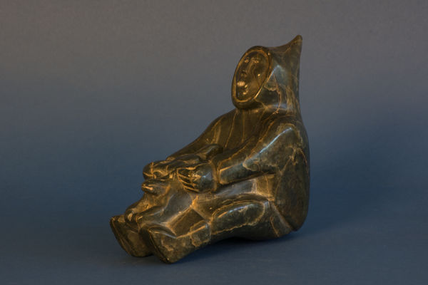 Abraham Nastapoka, Inuk with Fox / Inuk avec renard, ca. 1955