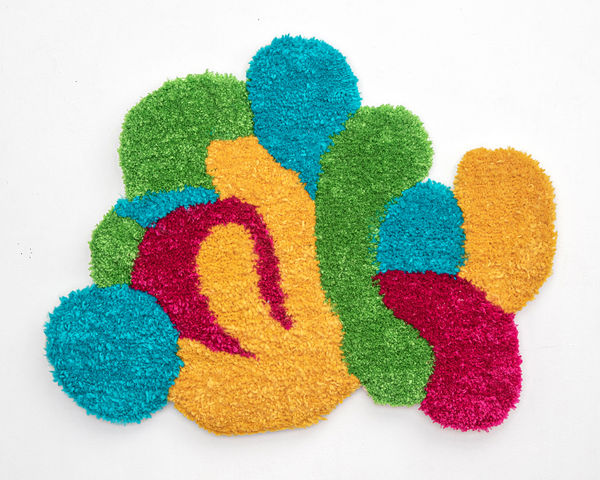 David B. Smith Interwoven 1, 2021 Tufted wool and acrylic yarn on wood 24" x 16"