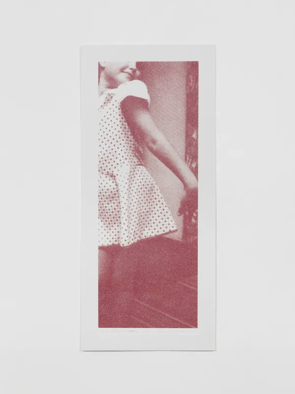 Debra Pearlman Glitter Girls, Pink , 2007 Silkscreen print with glitter on archival paper 23 x 10 inches Edition of 20 plus AP