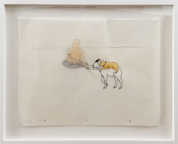 Avish Khebrehzadeh, Monkey, Goat and Trainer (animation drawing), 2008