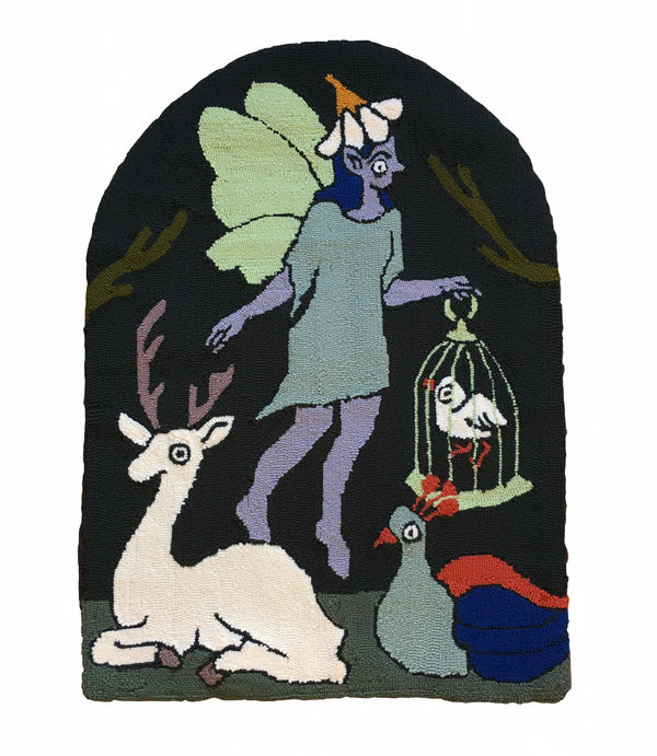Haley Wood, Green Fairy with White Hart, 2021