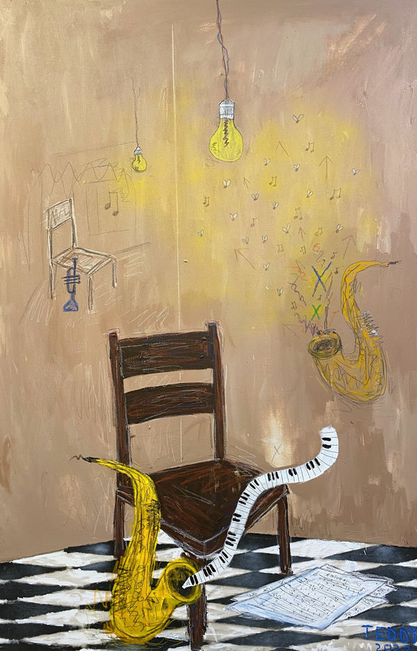 Teddy Benfield, Untitled (Musical Chairs / Nocturne), 2022