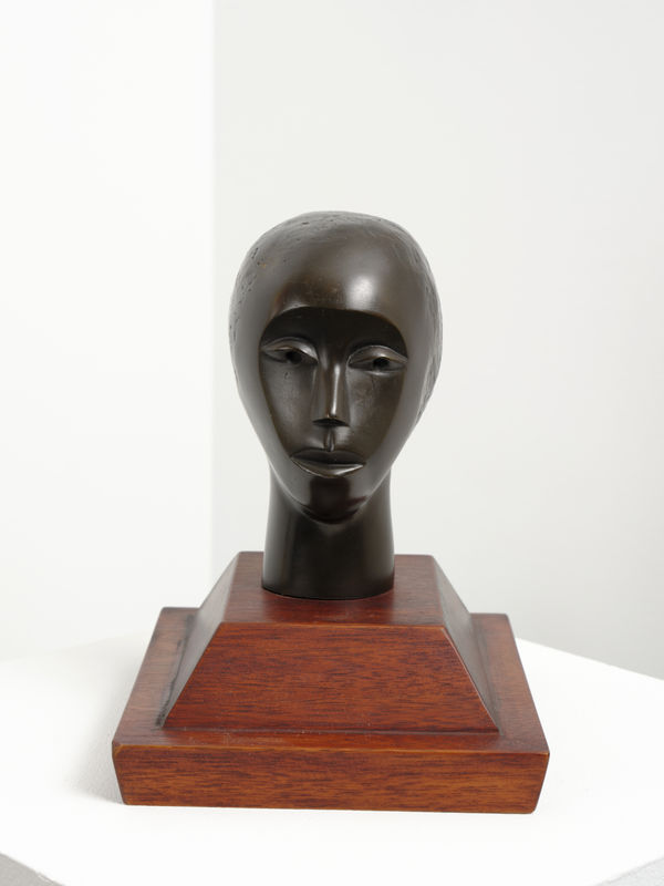 Elizabeth Catlett Untitled (Head of a Woman), Circa 1980 Bronze height 7 in height 17.8 cm 11 in high with base