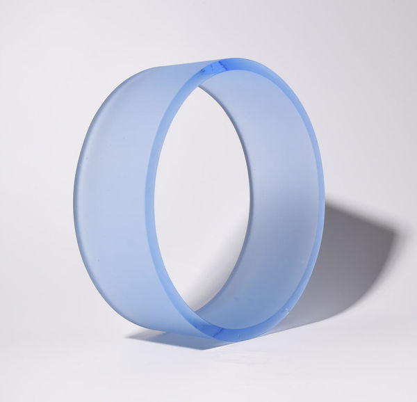 Brian Usher Circle - Pastel Blue Glass 18" x 6"