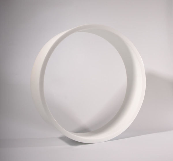 Brian Usher Circle - White Glass 24" x 6"