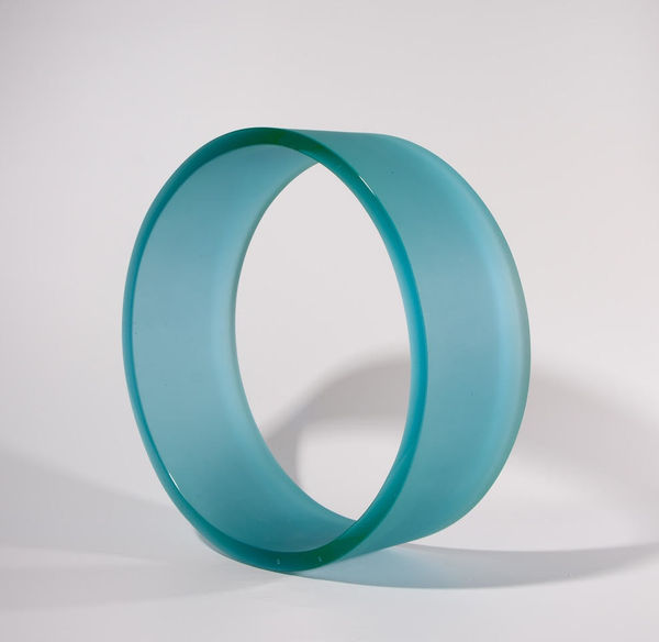 Brian Usher Circle - Blue Grotto Glass 18" x 6"