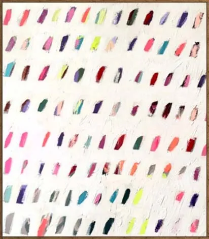 Christina Gschwantner Happy Dots Acrylic and Oil on Canvas 51" x 45"