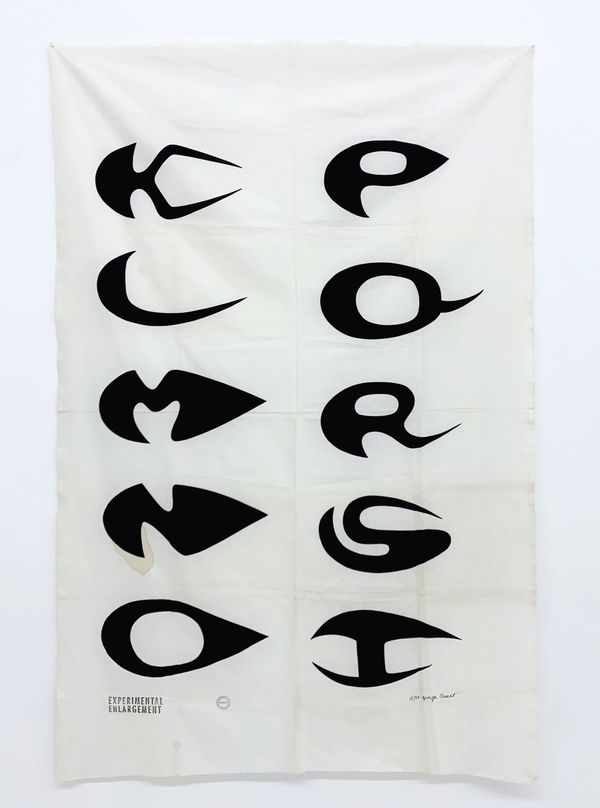 George Brecht, Experimental Enlargement: The Fluid Dynamics of the Alphabet (1969), 1988