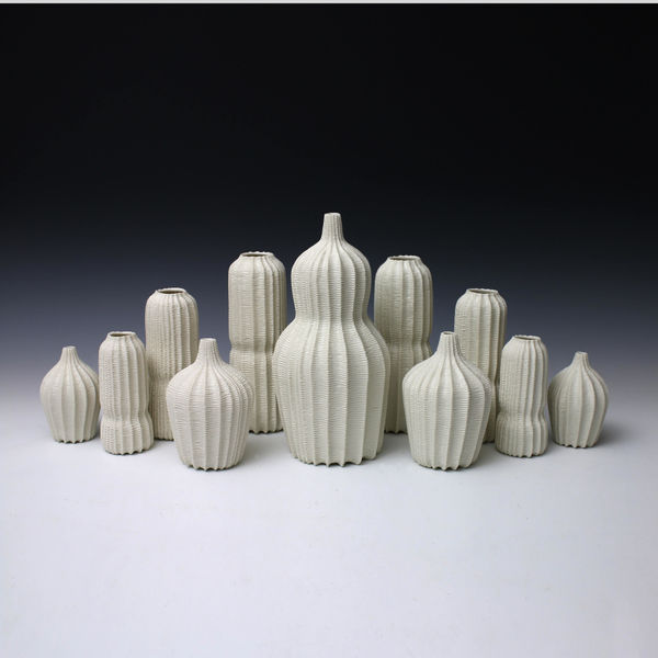 Andrew Wicks, Garniture of Eleven Vases, 2015