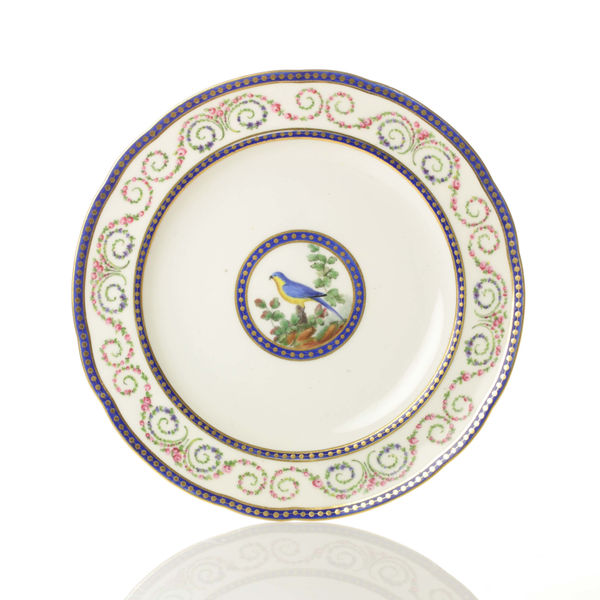 Sèvres Porcelain, A Sèvres Plate from the Vandernyver Service, 1792