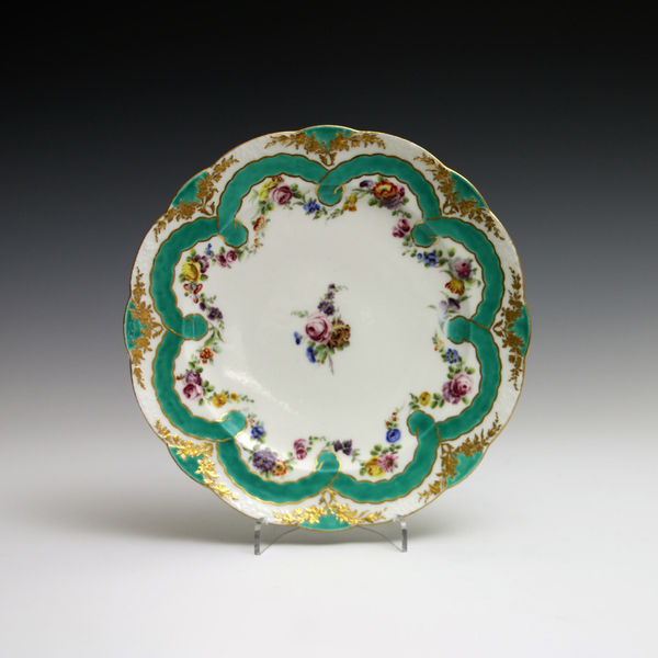 Sèvres Porcelain, A Sèvres Porcelain Plate from the Marquis de Paulmy Service, 1758