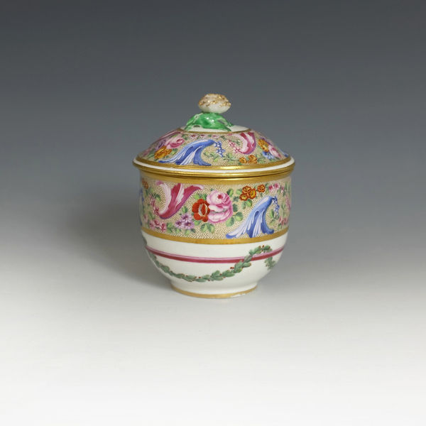 Sèvres Porcelain, A Sèvres Porcelain Sugar Bowl and Cover, circa 1767