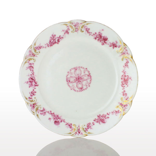 Sèvres Porcelain, A Royal Sèvres Plate made for Louis XV, 1757