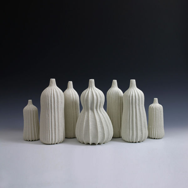 Andrew Wicks, Garniture of Seven Vases, 2015