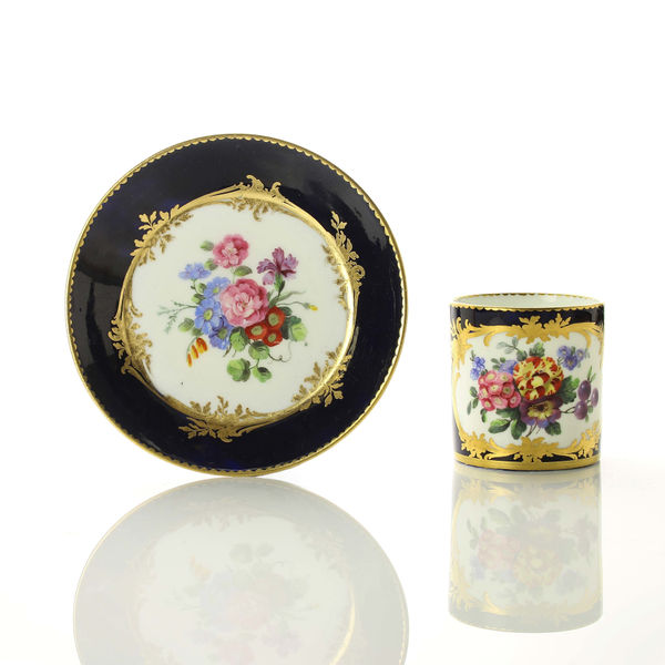Sèvres Porcelain, A Sèvres Porcelain Cup and Saucer, 1769