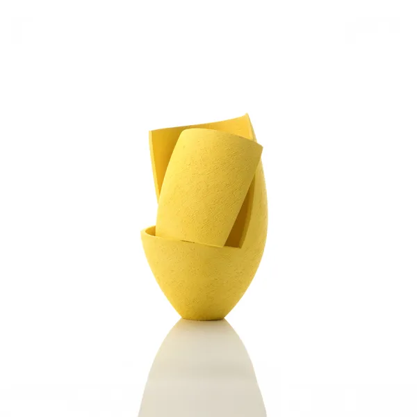 Ashraf Hanna, Yellow Deconstructed and Altered Vessel, 2025