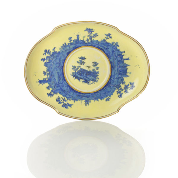 Sèvres Porcelain, A French 18th Century Sèvres Porcelain Ecuelle Stand, 788